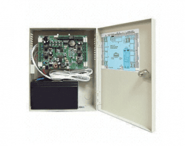 Indoor electronic control panel for home automation systems.