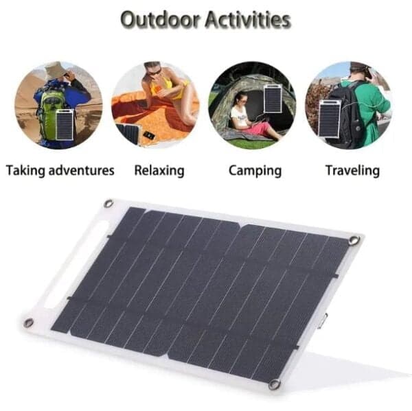 Wasalat Portable Solar Panel 5V USB Safe Charge Stabilize Battery Charge