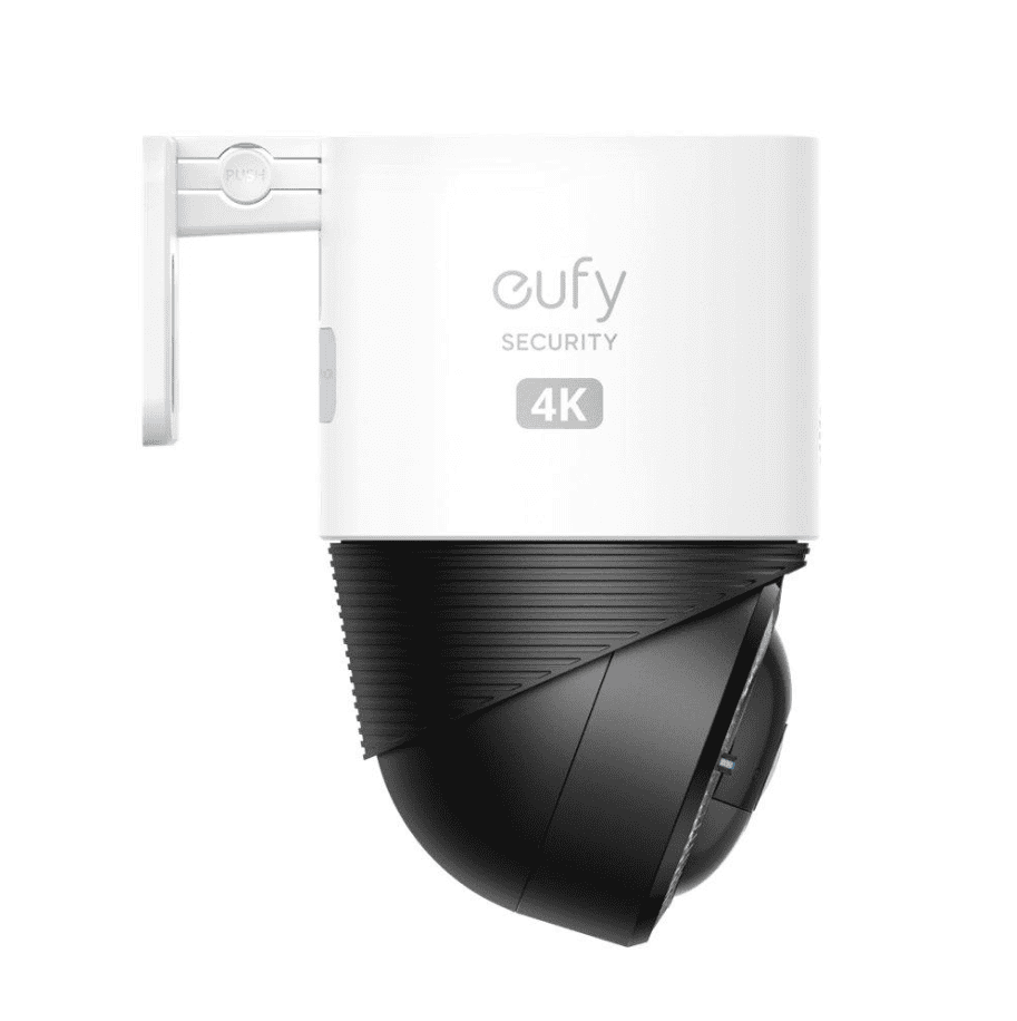 eufy-4g-lte-4k-s330-security-camera-t86p2k20-white Eufy security 4K outdoor surveillance camera with dome design for home security.